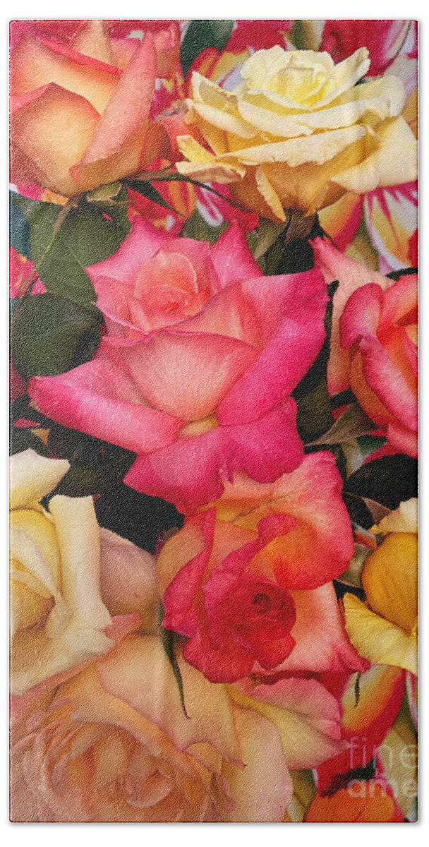 Flower Bath Towel featuring the photograph Roses, Roses by Jeanette French