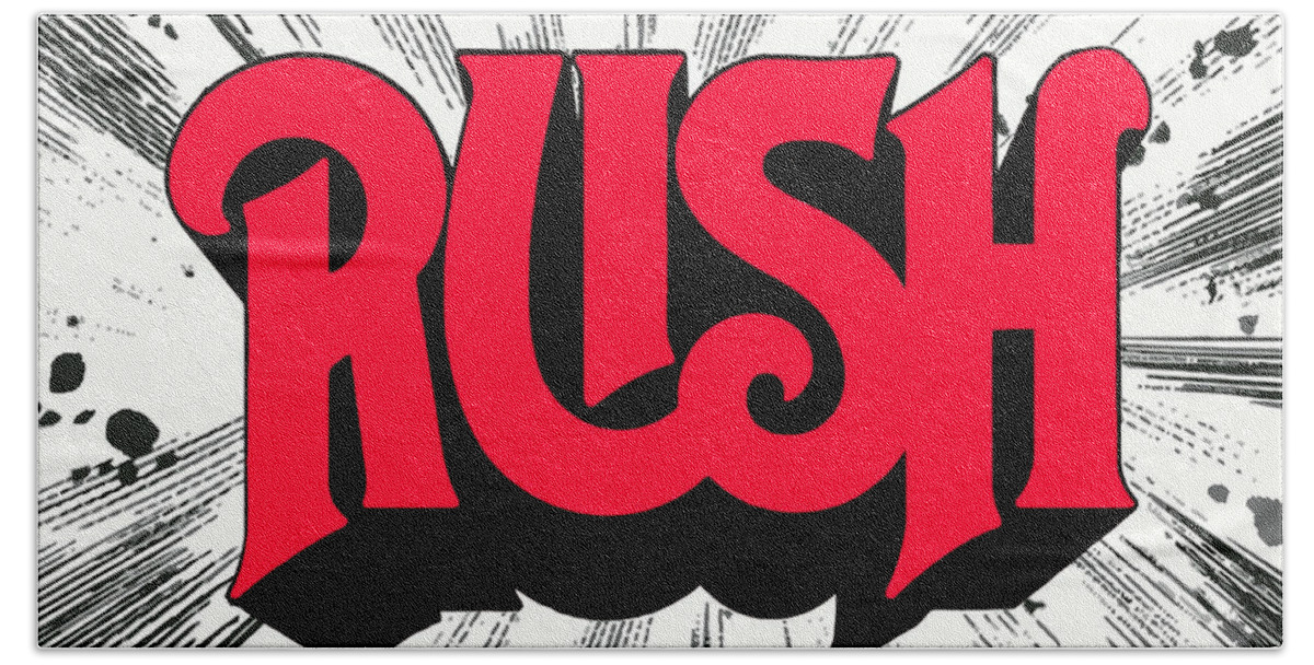 Rush Bath Towel featuring the photograph Rush First Album Cover by Action