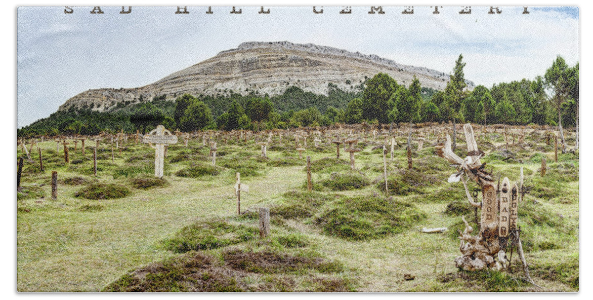 Sad Hill Cemetery Bath Towel featuring the photograph Sad Hill Cemetery Panorama by Weston Westmoreland