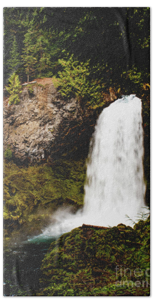 Waterfalls Hand Towel featuring the photograph Sahali Falls by Janie Johnson