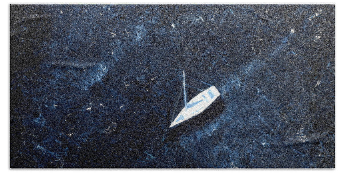  Hand Towel featuring the painting Sailing by Katy Hawk