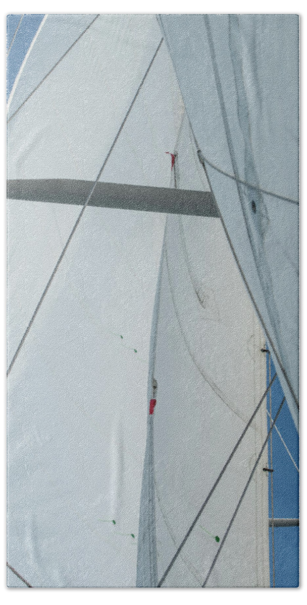 Sails Bath Towel featuring the photograph Sails in the Wind I by Marianne Campolongo