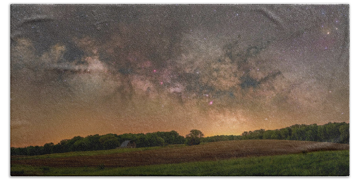 Nightscape Hand Towel featuring the photograph Saline County by Grant Twiss