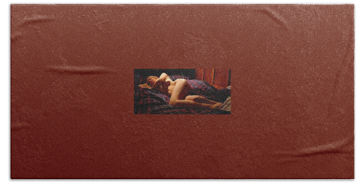 Naked Bath Towel featuring the photograph Samantha sleeps by Asa Jones
