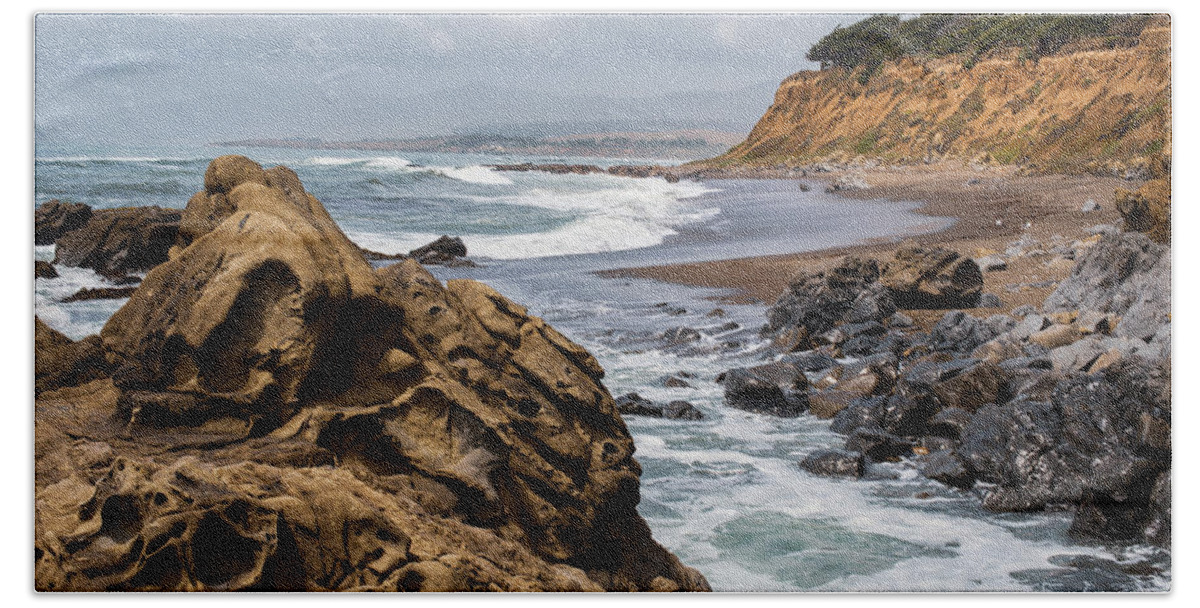 Landscape Hand Towel featuring the photograph San Simeon CA Coastal I by David Gordon