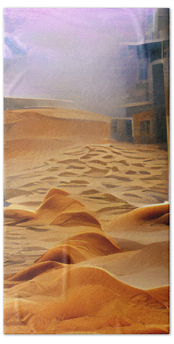 Richard Reeve Bath Towel featuring the digital art Sands of Time by Richard Reeve