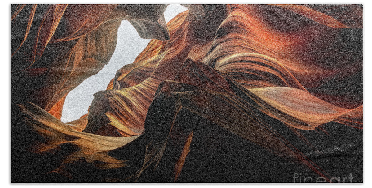 Sandstone Canyons Bath Towel featuring the photograph Sandstone Canyons by Doug Sturgess