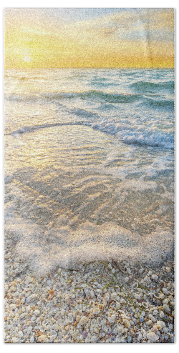 Seashells Bath Towel featuring the photograph Sanibel Sunrise by Jordan Hill