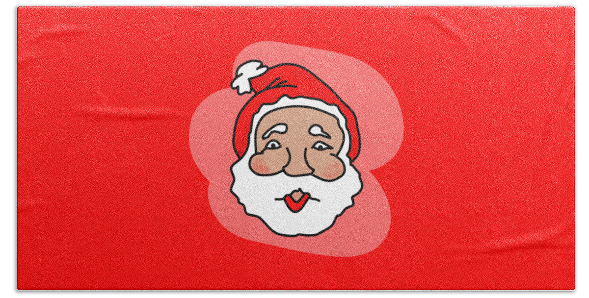 Santa Bath Towel featuring the digital art Santa Claus - Christmas Art by Bill Ressl