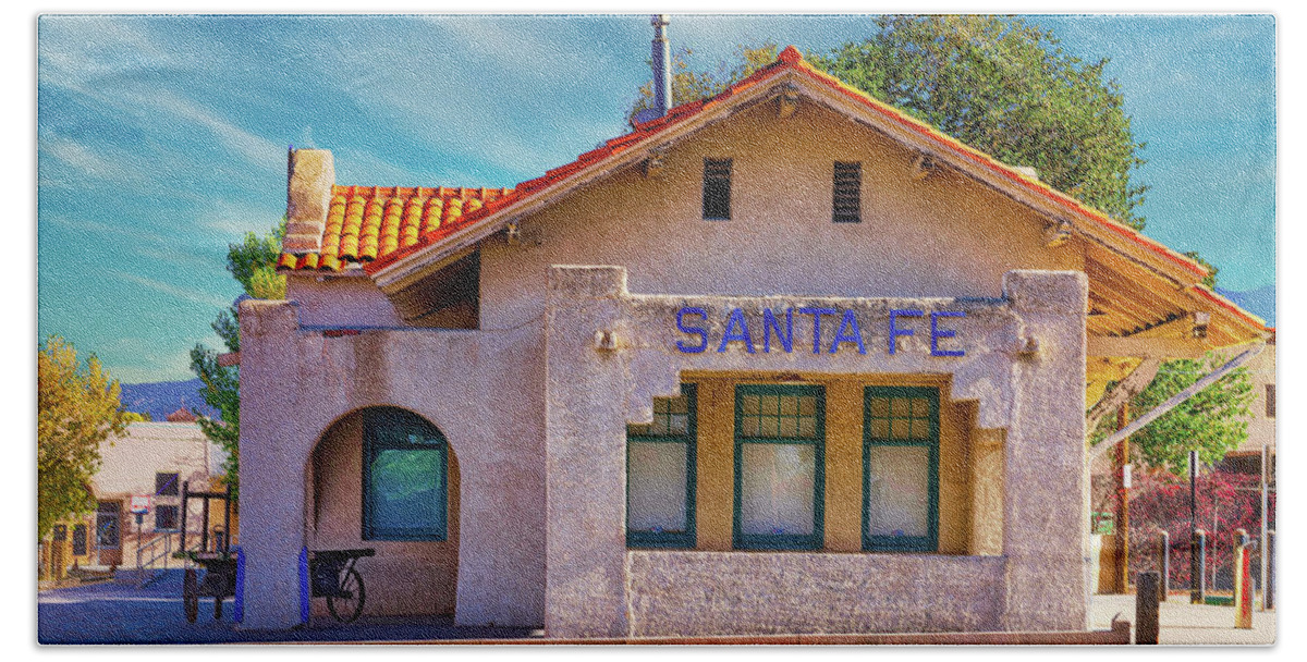 Santa Fe Hand Towel featuring the photograph Santa Fe Station by Stephen Anderson