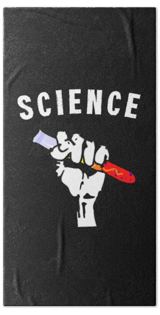 Funny Hand Towel featuring the digital art Science Chemistry by Flippin Sweet Gear