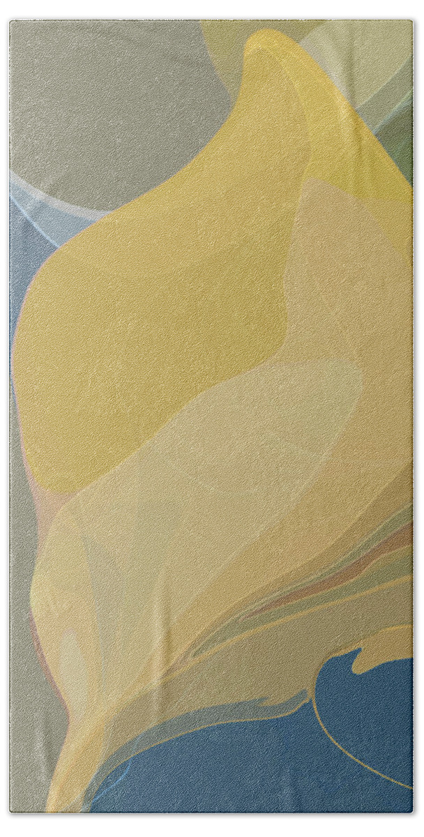 Abstract Bath Towel featuring the digital art Sea Songs by Gina Harrison