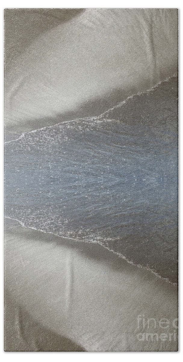 Sea Water Bath Towel featuring the digital art Sea water meets silver sand. Abstract beach by Adriana Mueller