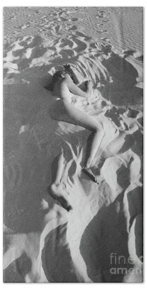 Sand Bath Towel featuring the photograph Seashell Fragments by Robert WK Clark