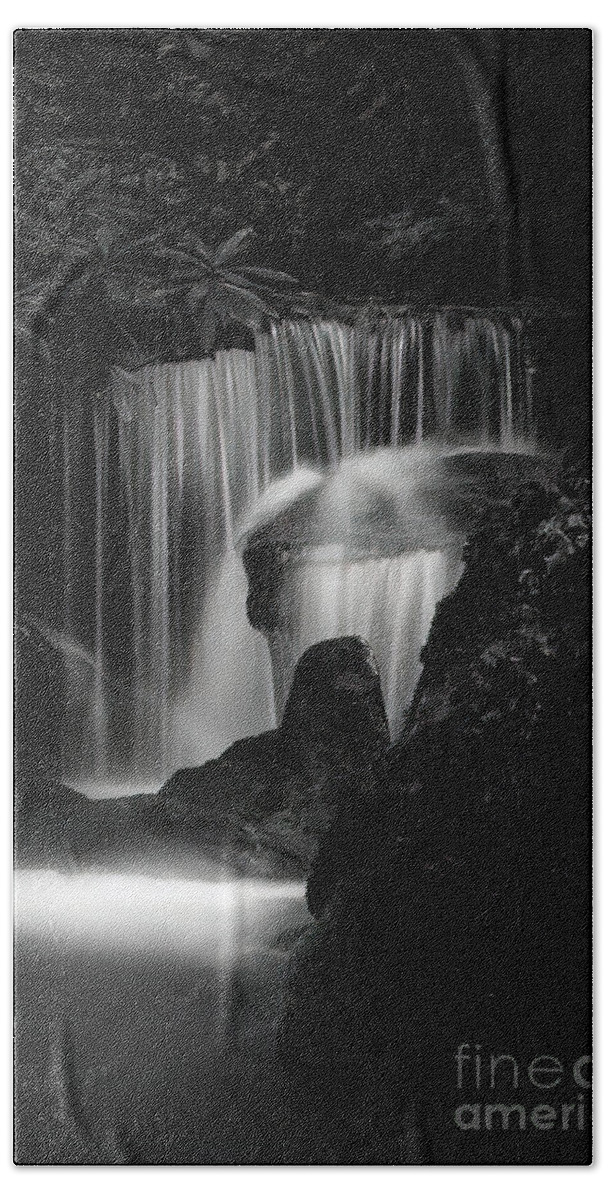 Secluded Hand Towel featuring the photograph Secluded Waterfall in Cherokee National Forest by Shelia Hunt