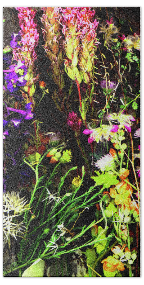 Sedona Bath Towel featuring the photograph Sedons Wildflowers by Joe Hoover
