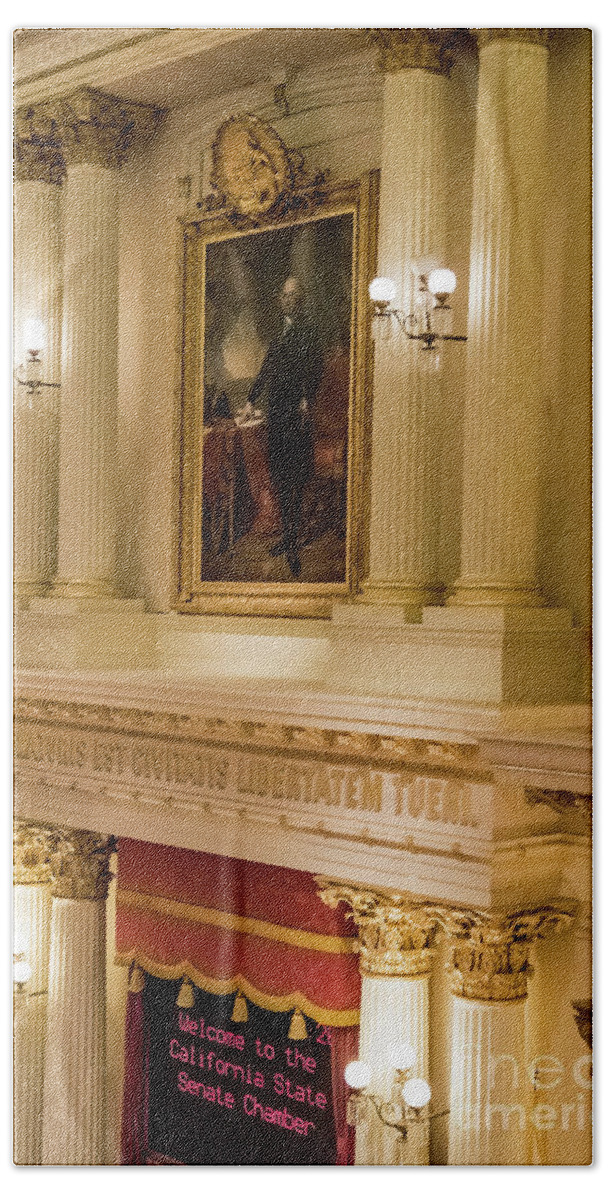 Capitol Hand Towel featuring the photograph Senate Chamber Wall by Suzanne Luft
