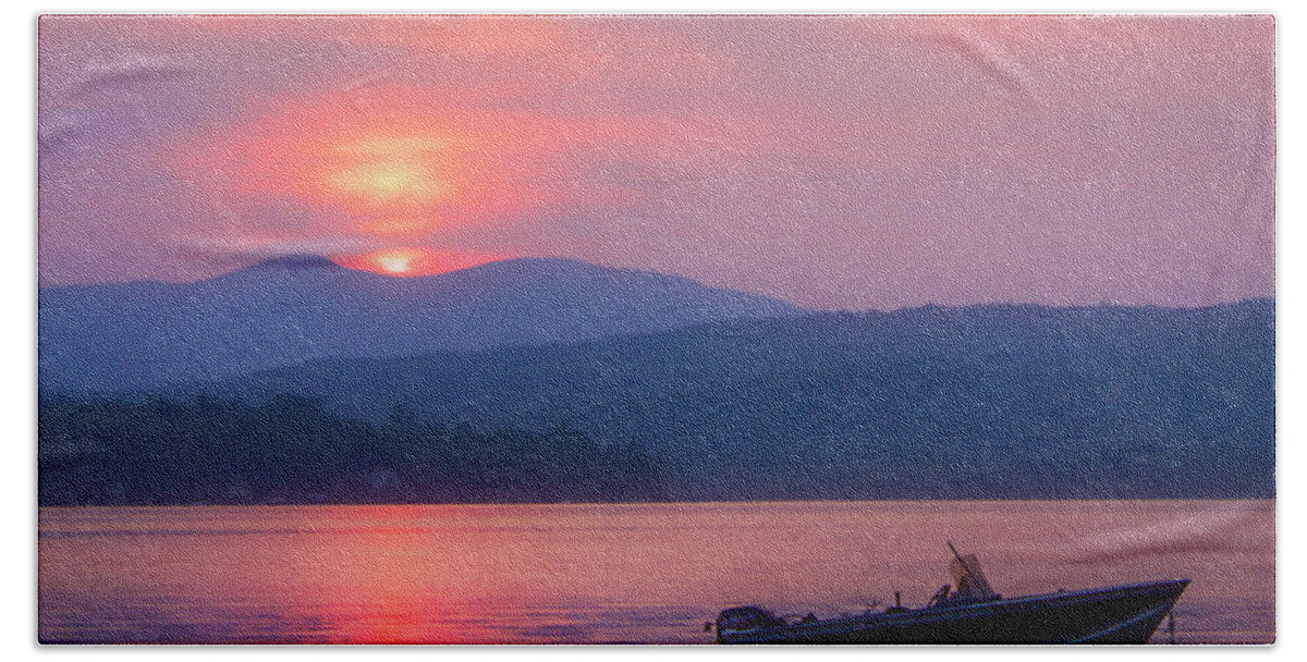 Sunset Hand Towel featuring the photograph Serenity by Jerry LoFaro