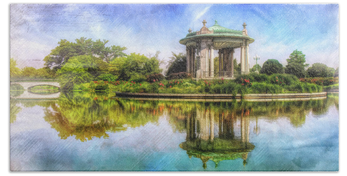 Nathan Frank Bandstand Hand Towel featuring the photograph Serenity by Randall Allen
