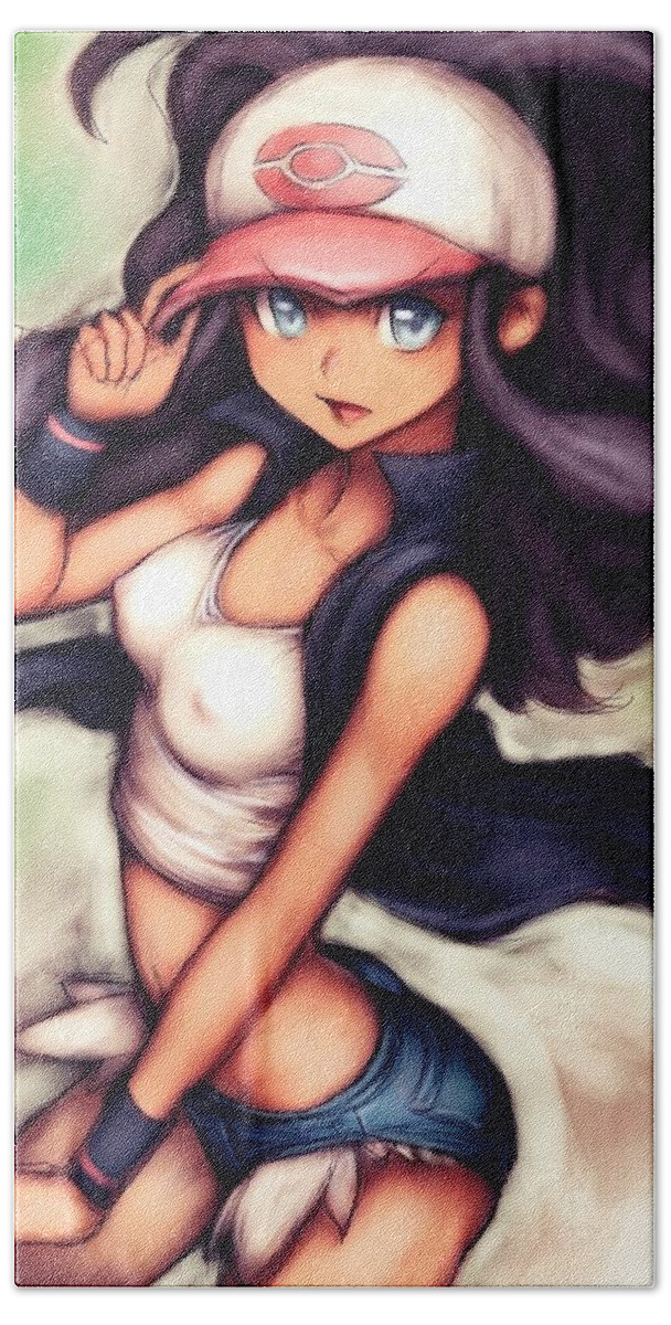 Sexy Dawn and Piplup Pokemon Bath Towel by Fumio - Pixels
