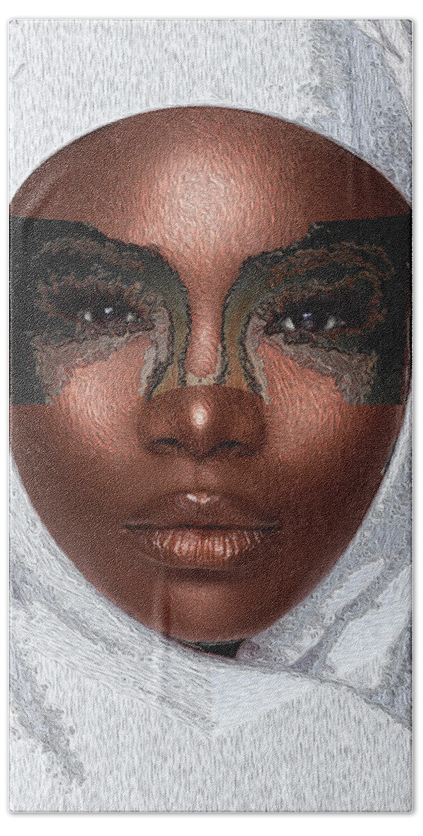 Shades Collection 1 Hand Towel featuring the digital art Shades of Me 5 by Aldane Wynter