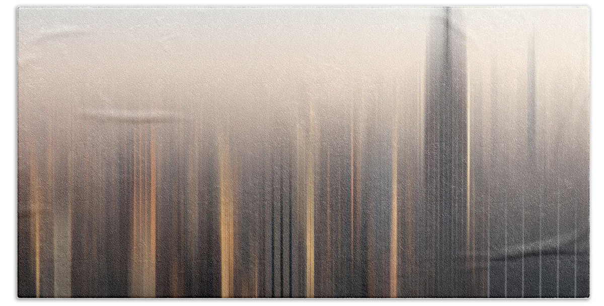 Abstract Art Hand Towel featuring the photograph skyline II by John Emmett