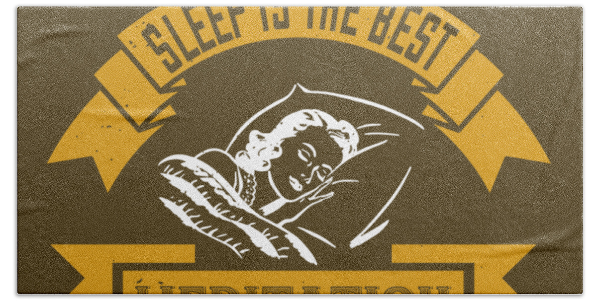 Sleep Hand Towel featuring the digital art Sleep Lover Gift Sleep Is The Best Meditation by Jeff Creation