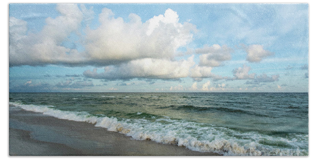 Smooth Hand Towel featuring the photograph Smooth Waves on the Gulf of Mexico by Beachtown Views