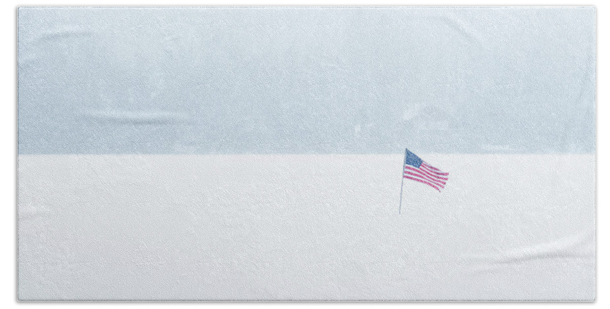 Newark Pond Bath Towel featuring the photograph Snow Shower At Newark Pond, Vermont by John Rowe
