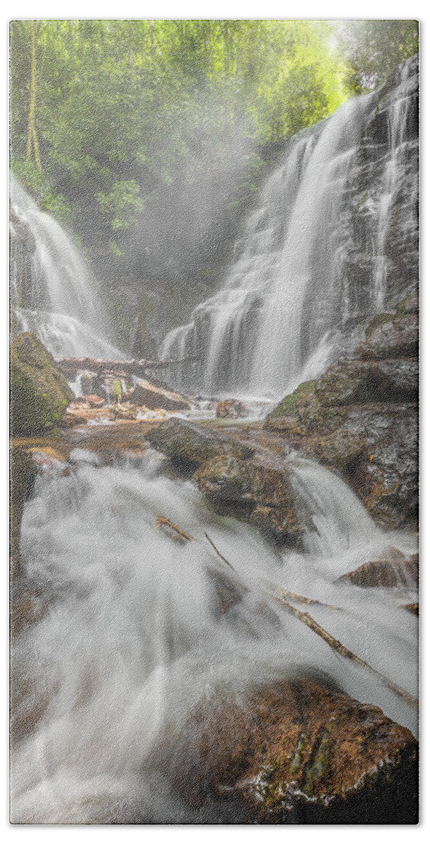 Soco Falls Bath Towel featuring the photograph Soco Falls Maggie Valley - Cherokee North Carolina by Jordan Hill