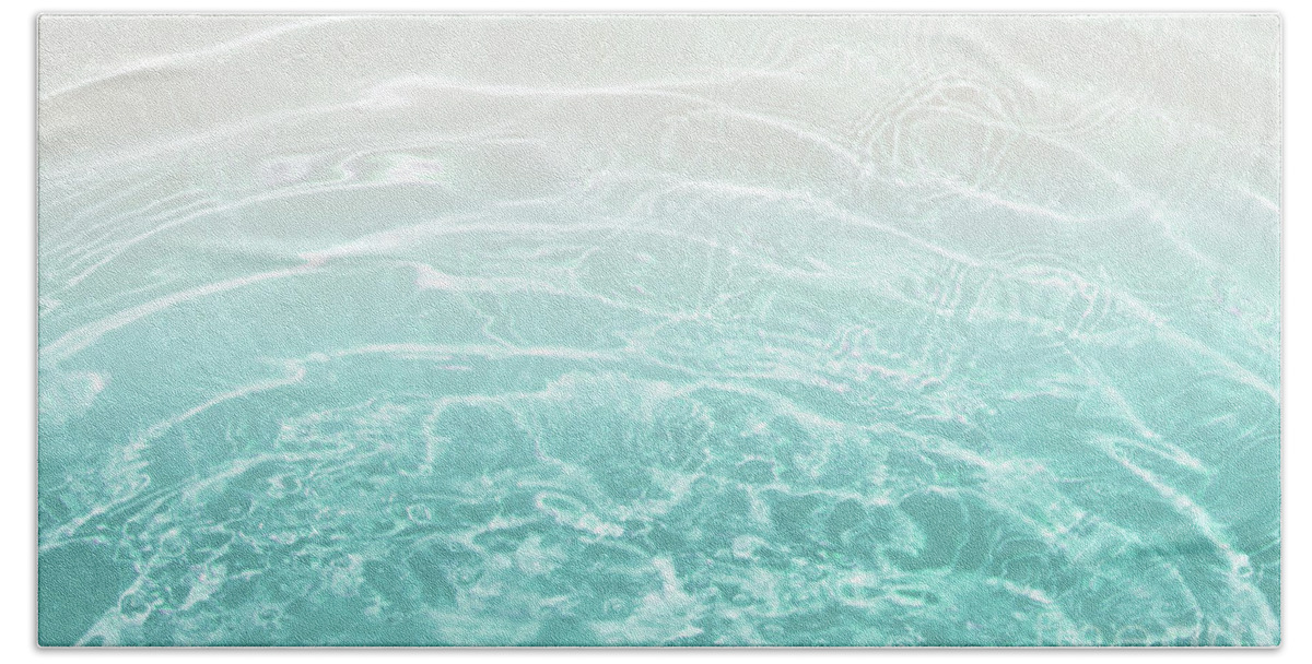 Photography Hand Towel featuring the mixed media Soft Blue Gray Ocean Dream #1 #water #decor #art by Anitas and Bellas Art