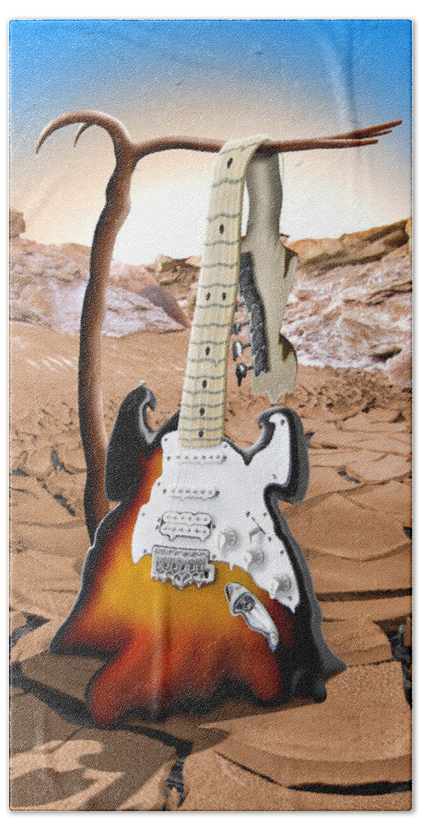Fender Guitar Hand Towel featuring the photograph Soft Guitar 4 by Mike McGlothlen