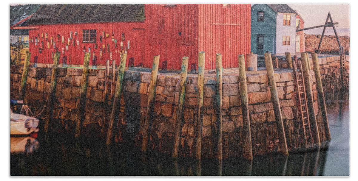 America Hand Towel featuring the photograph Soft Light On Motif #1 - Rockport Massachusetts by Gregory Ballos
