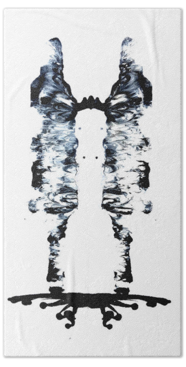 Abstract Hand Towel featuring the painting Soul Mates by Stephenie Zagorski