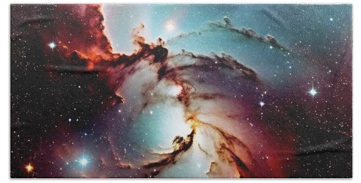 Space Hand Towel featuring the digital art Space - No.5 by Fred Larucci