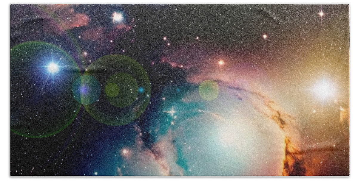 Space Bath Towel featuring the digital art Space - No.9 by Fred Larucci