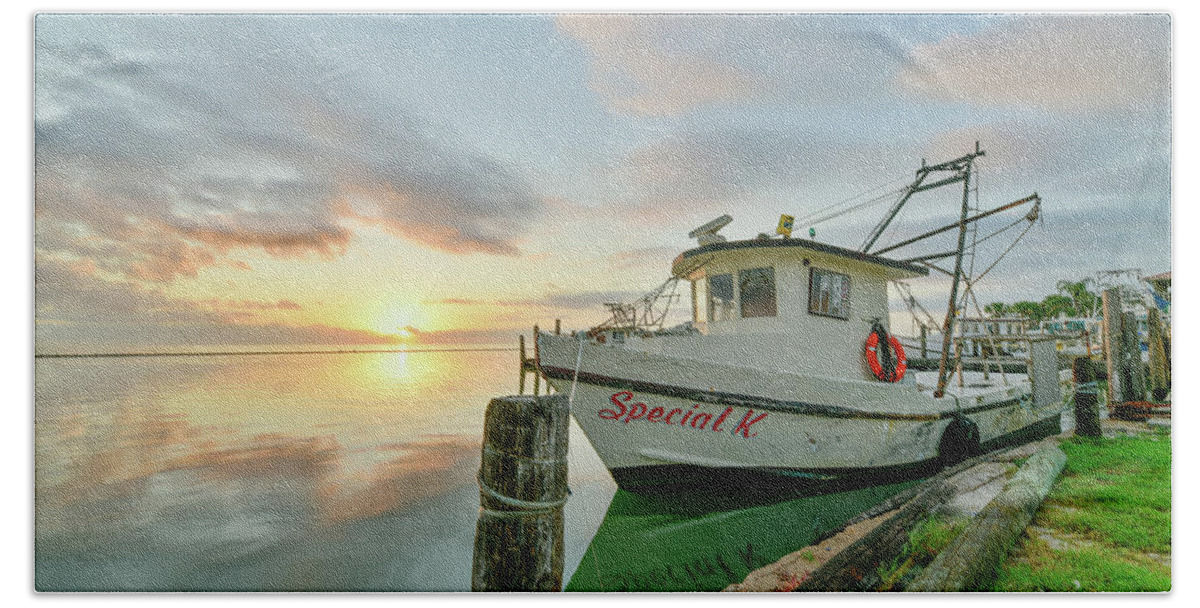 Boats Bath Towel featuring the photograph Special K in the Morning by Christopher Rice