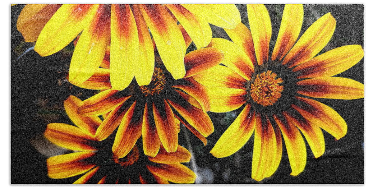 Orange Bath Towel featuring the photograph Spring Flowers by Dave Zumsteg