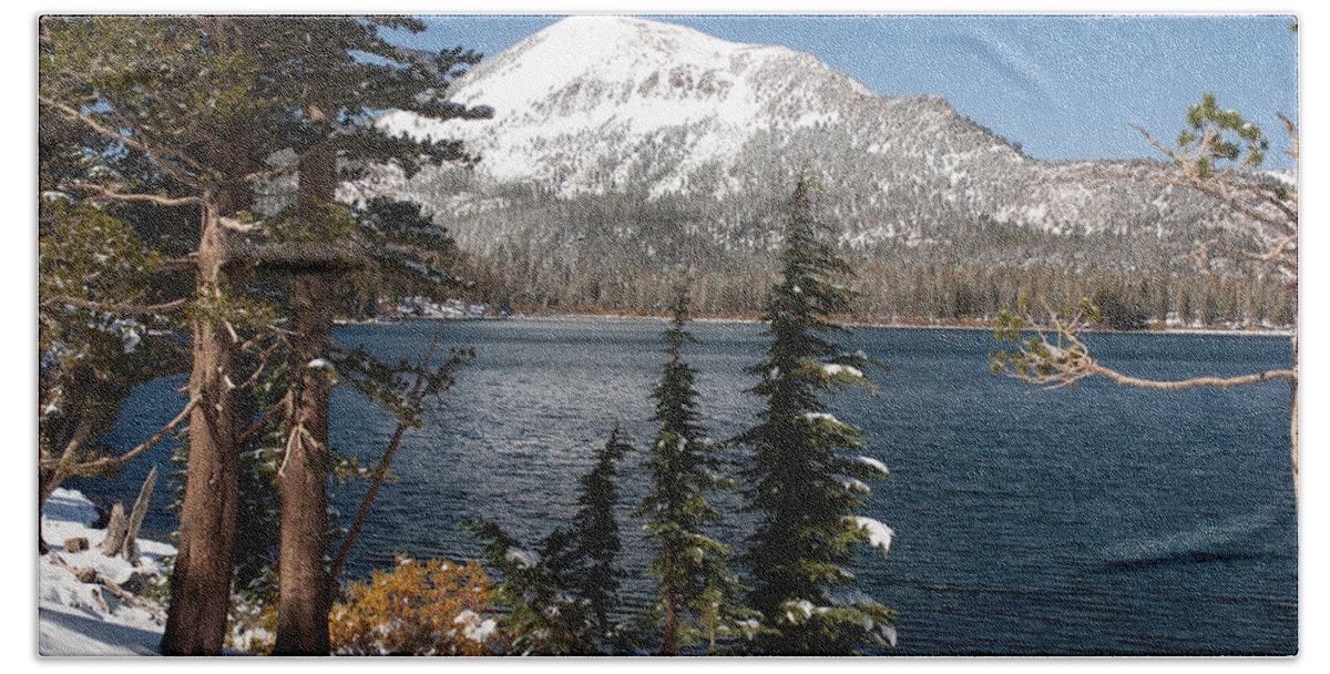 Spring Bath Towel featuring the photograph Spring Thaw Lake Mary, Mammoth Mountain, Mammoth Lakes, California by Bonnie Colgan