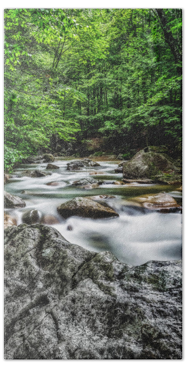 Basin Trail Nh Bath Towel featuring the photograph Springtime,Basin Trail NH by Michael Hubley