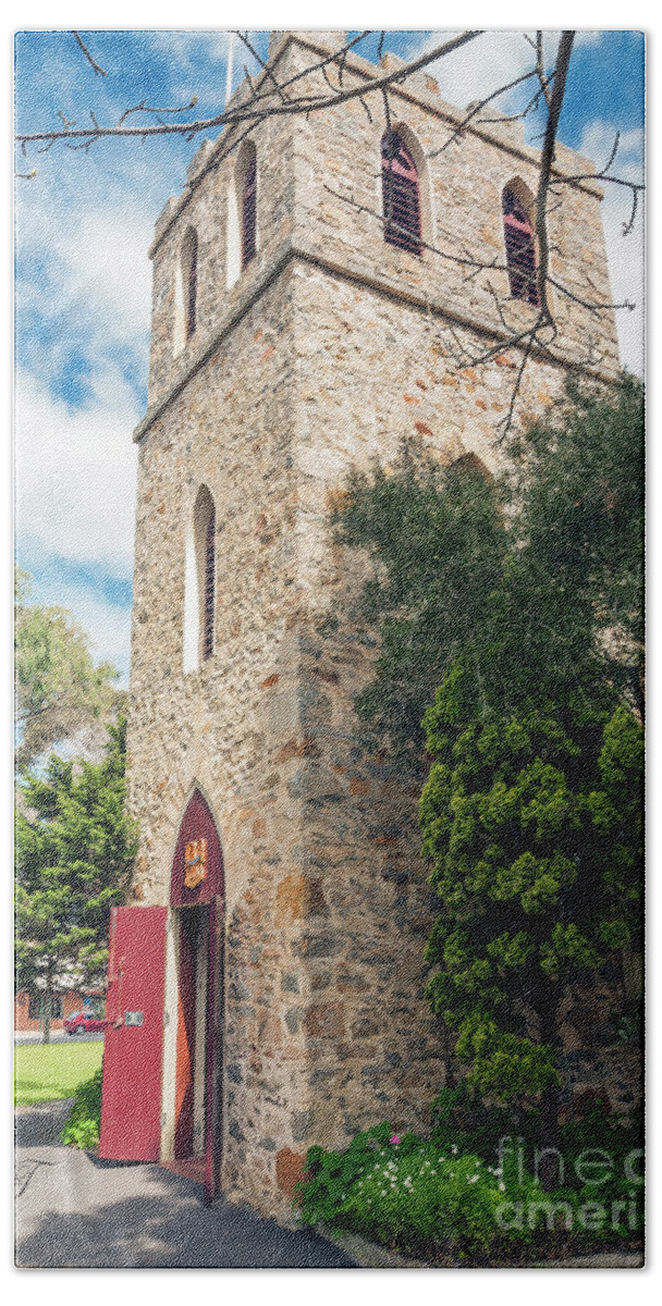 Church Bath Towel featuring the photograph St. John's Evangelist Church, Albany, by Elaine Teague