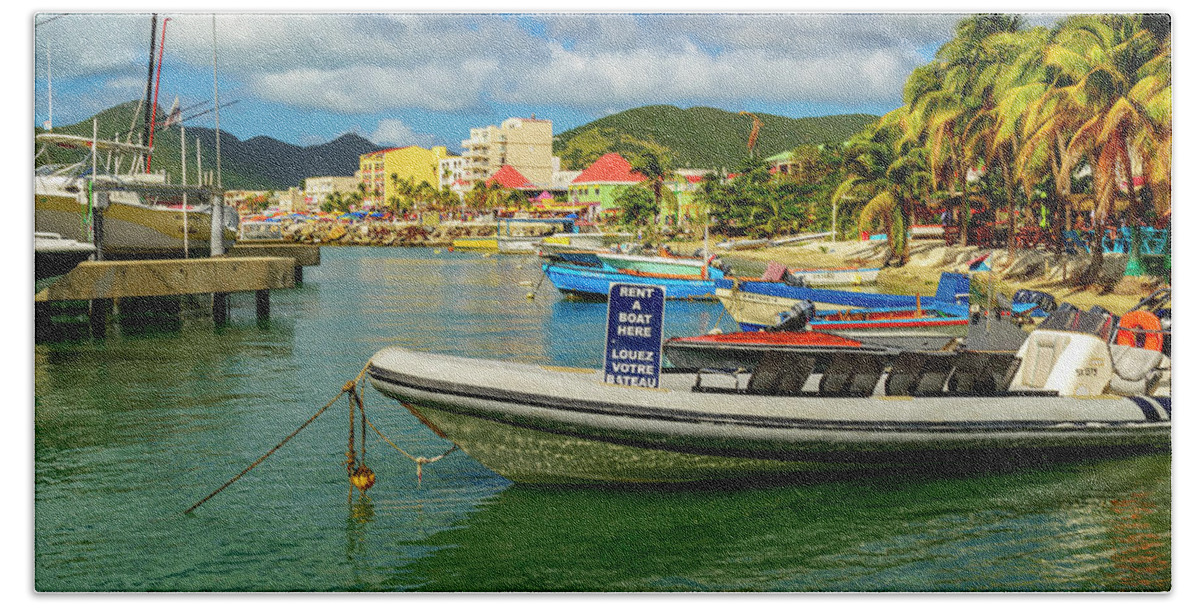 Color Hand Towel featuring the photograph St Maarten 2 by AE Jones