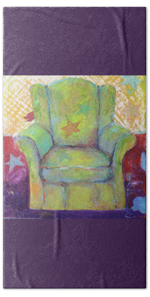 Chair Art Hand Towel featuring the photograph Starry Chair by Lynda Zahn