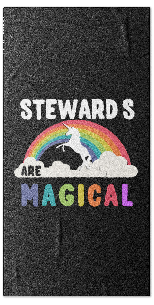 Funny Hand Towel featuring the digital art Steward S Are Magical by Flippin Sweet Gear