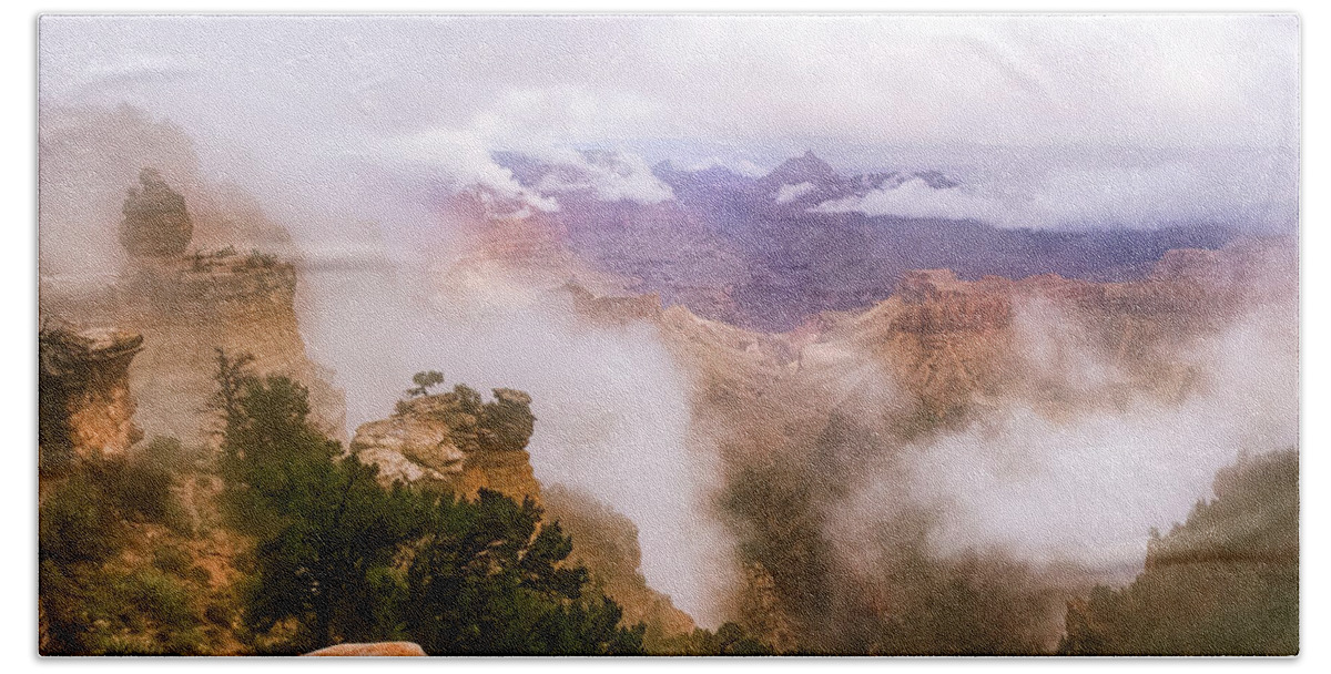 Colorado River Bath Towel featuring the photograph Storm in the Canyon by Rick Furmanek