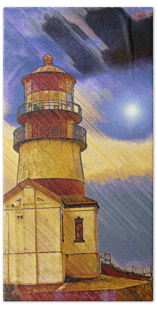 Coast Hand Towel featuring the photograph Storm Warning by Steve Warnstaff