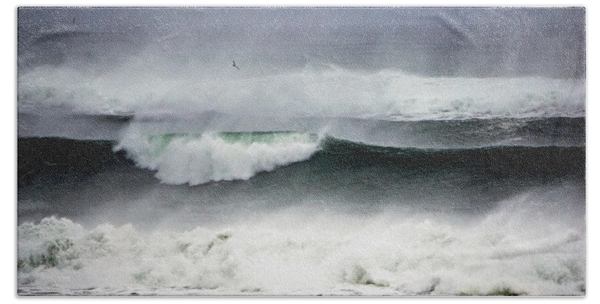 Ocean Bath Towel featuring the photograph Stormy Waves by Tranquil Light Photography