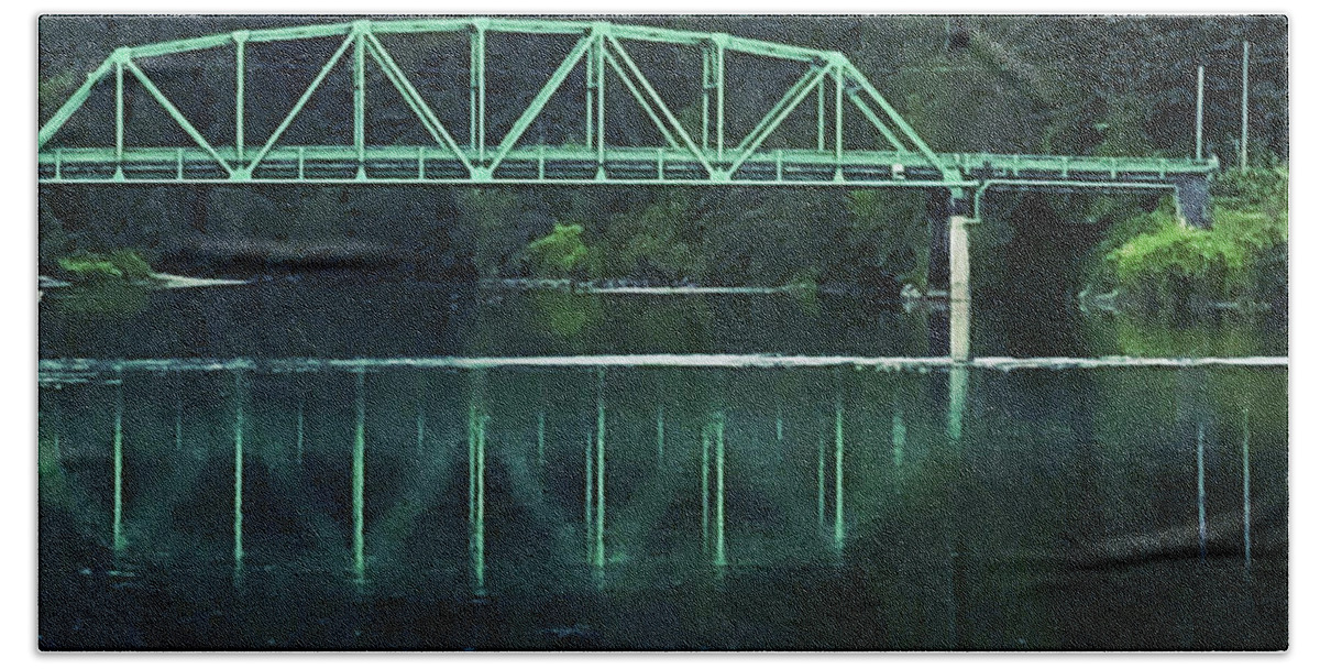 Bridge Hand Towel featuring the photograph Stossel Bridge by Grey Coopre