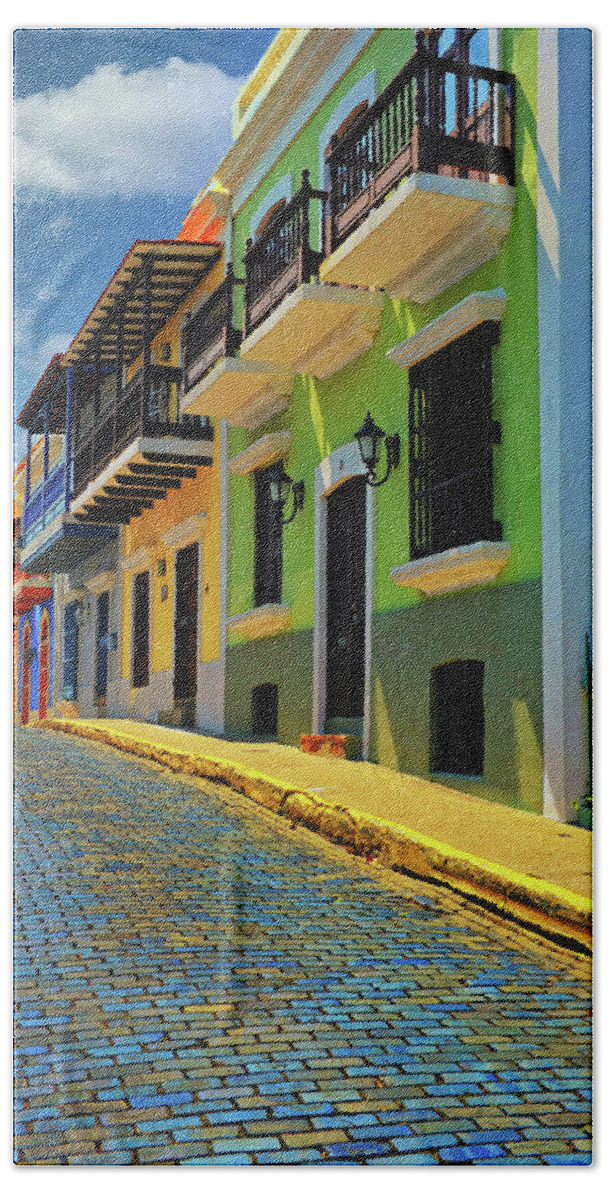 Old San Juan Bath Towel featuring the photograph Streets of Old San Juan by Stephen Anderson