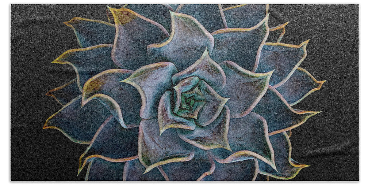 Succulent Hand Towel featuring the digital art Succulents 003 by Brian Davis